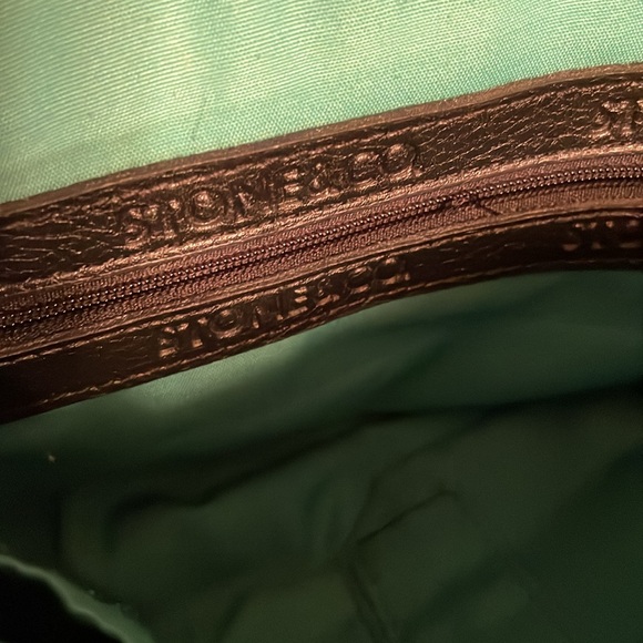 Stone & Co Black Leather Pebbled Texture Shoulder Bag Clean Lots Of Compartments - Picture 7 of 8